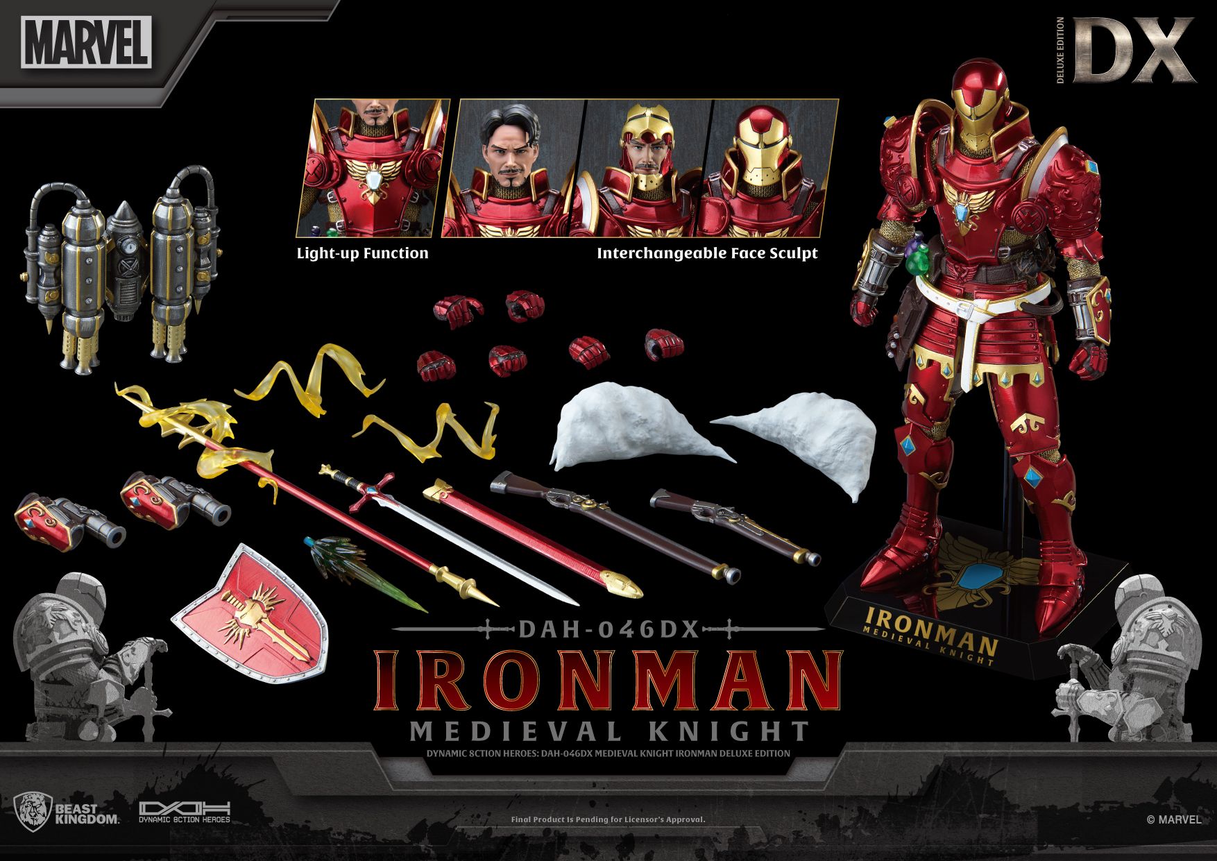 BEAST KINGDOM - MEDIEVAL KNIGHT IRON MAN DAH-046DX (DELUXE VER.)