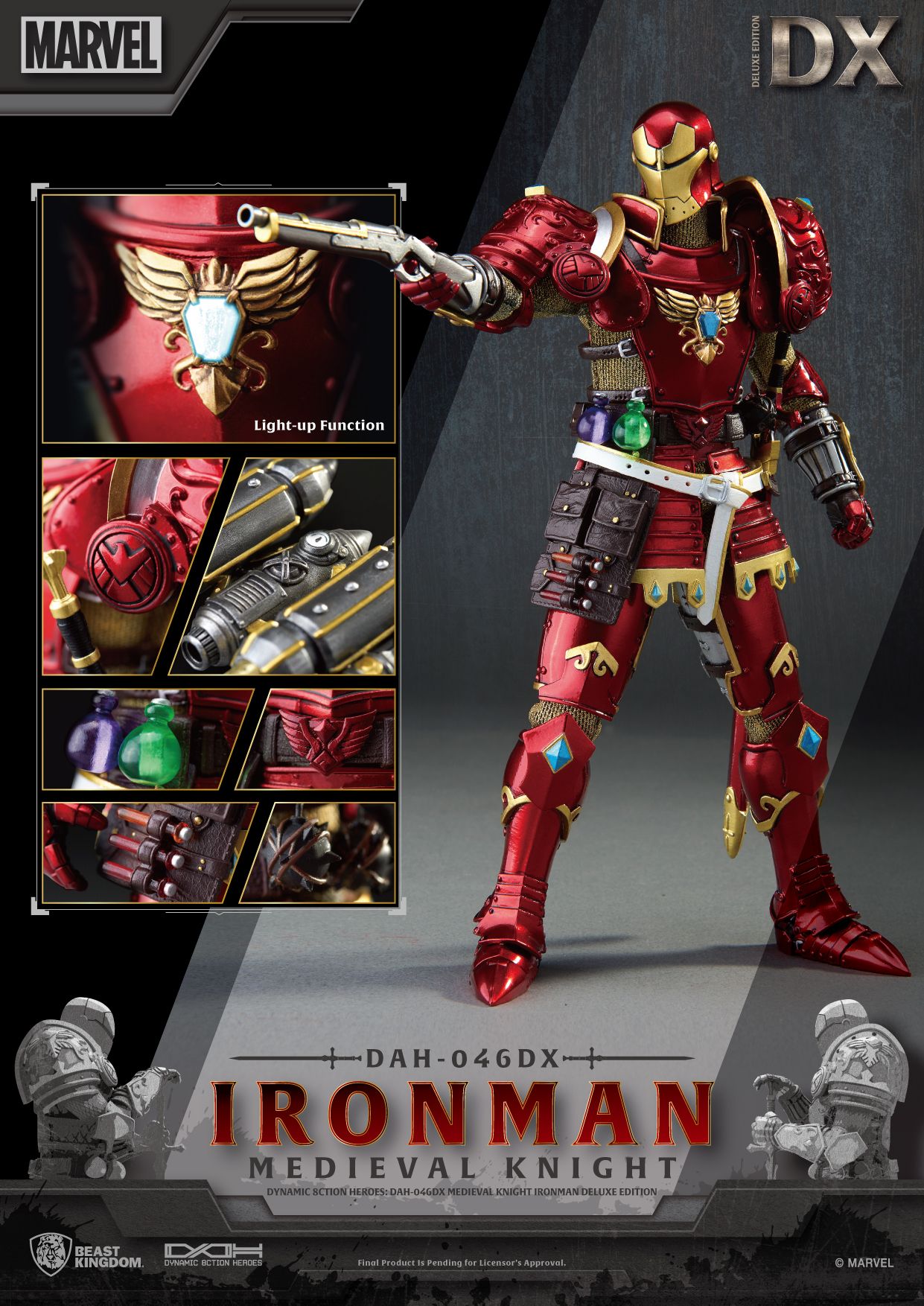 BEAST KINGDOM - MEDIEVAL KNIGHT IRON MAN DAH-046DX (DELUXE VER.)