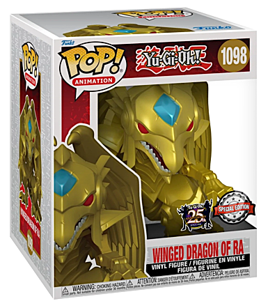 Pop! Animation: Yu-Gi-Oh! 25th Anniversary Winged Dragon of Ra (Metallic) Special Edition 6"in Vinyl Figure