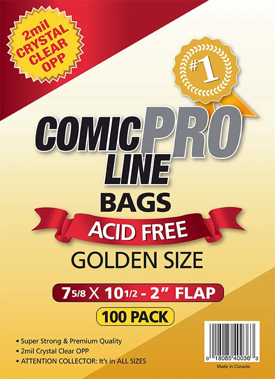 Comic Pro Line Bags - Golden Size - 100 Pack