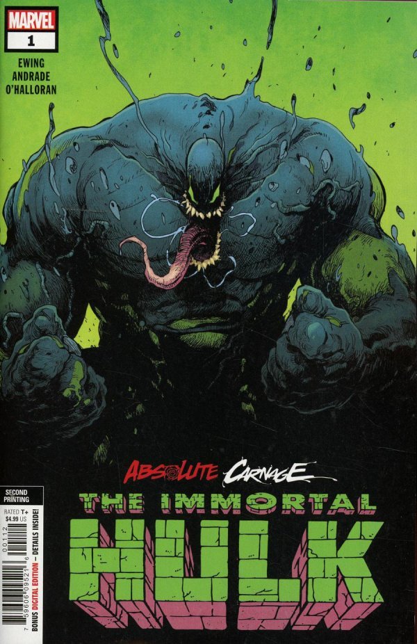 Absolute Carnage: The Immortal Hulk #1 2nd Print Felipe Amdrade Cover
