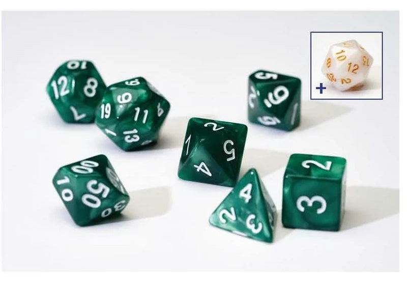 Sirius Dice - 7 Piece Set - Pearl Green