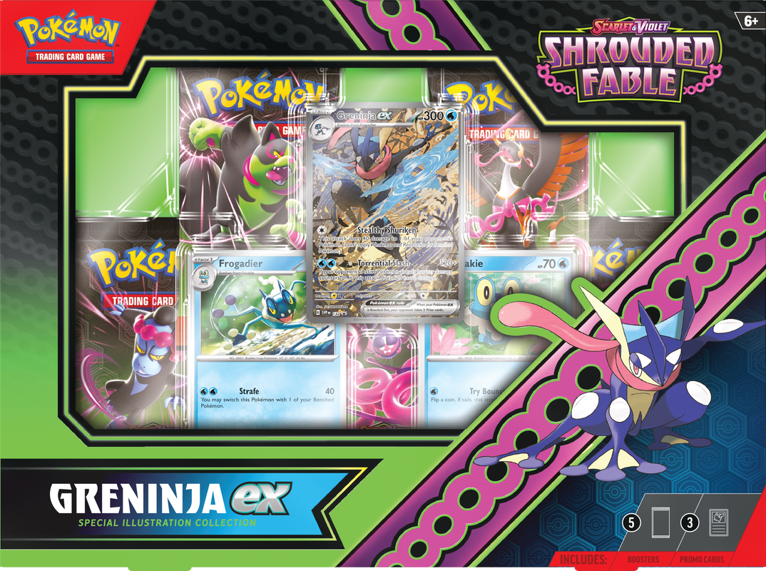 new pokemon card set shrouded fable POKEMON SV6.5 SHROUDED FABLE GRENINJA EX SPECIAL ILLUSTRATION COLLECTI