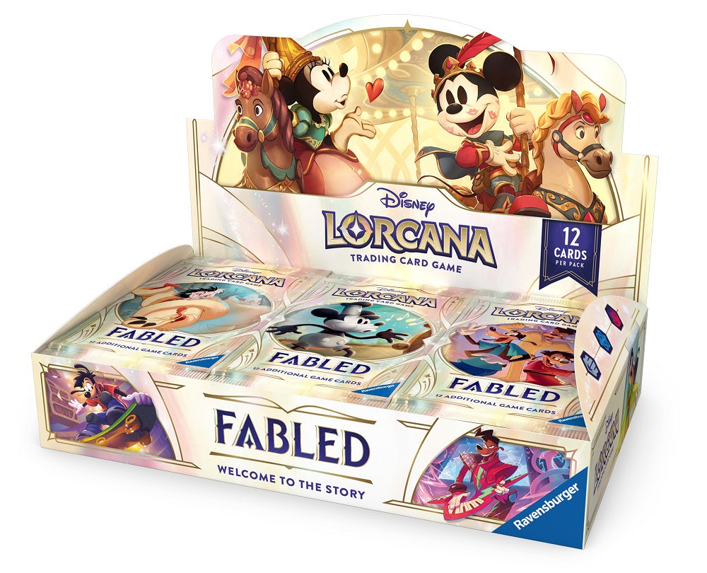 lorcana set 7 booster box New product coming with Each individually wrapped booster pack contains a total of 12 cards DISNEY LORCANA SET 9 FABLED