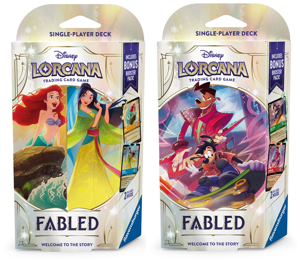 lorcana set 9 cards DISNEY FABLED STARTERS You will receive the Mickey Mouse - Expedition Deck:Sapphire Steel Trading Card Games - Other