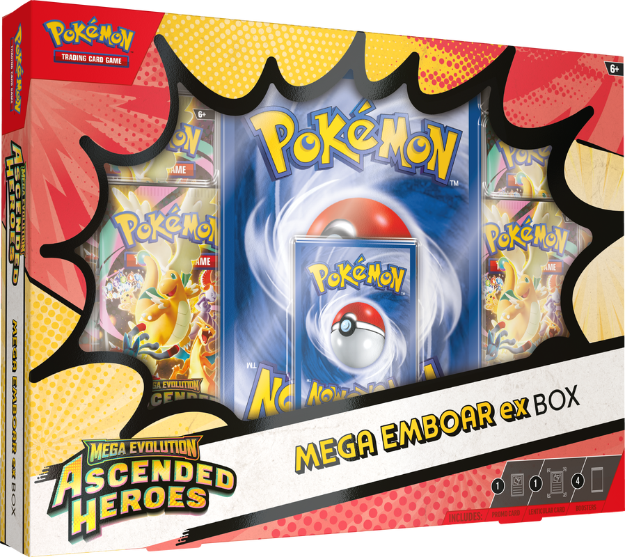 POKEMON ME2.5 ASCENDED HEROES MEGA MEGANIUM/EMBOAR/FERALIGATR EX BOXES (PRE-ORDER)