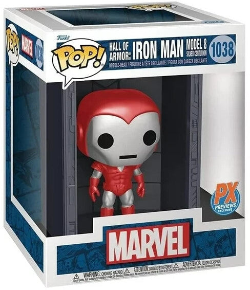 Pop! Deluxe: Marvel Hall of Armor Iron Man Model 8 Silver Centurion (Previews Exclusive) Vinyl Figure