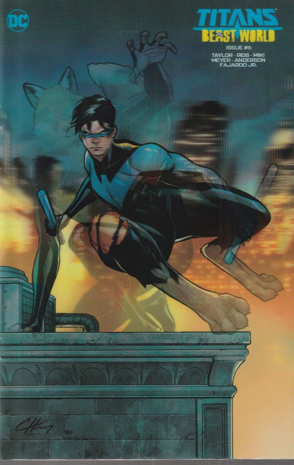 Titans Beast World #6 (Of 6) Cover D Clayton Henry Lenticular Variant