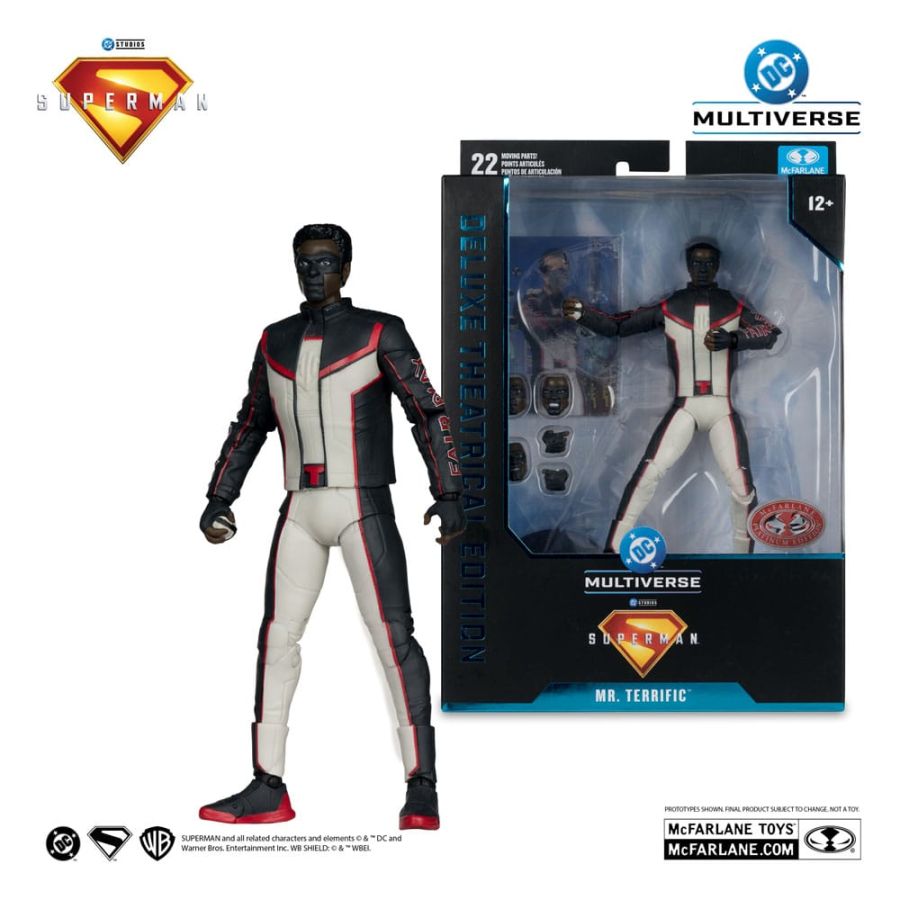 DC Multiverse Superman Movie 7 Inch Action Figure Deluxe Exclusive - Mister Terrific Red Platinum