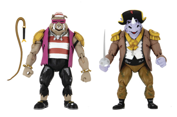 Turtles In Time Pirate Bebop & Rocksteady 7in Action Figure 2pk