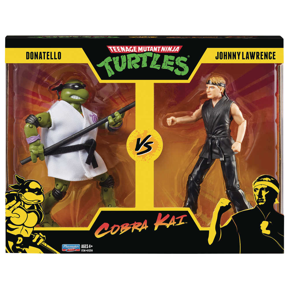 Teenage Mutant Ninja Turtles X Cobra Kai Donatello vs Johnny Lawrence Action Figure 2pk (