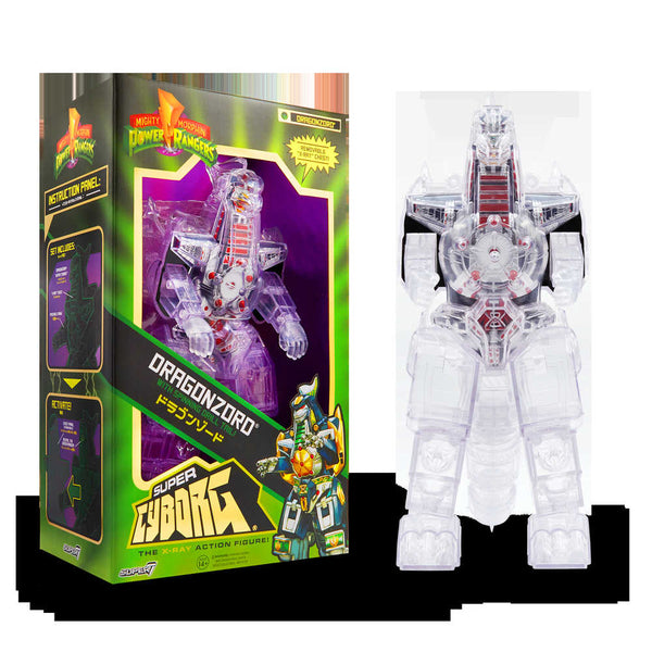 Mighty Morphin Power Rangers Super Cyborg Dragonzord Clr Figure