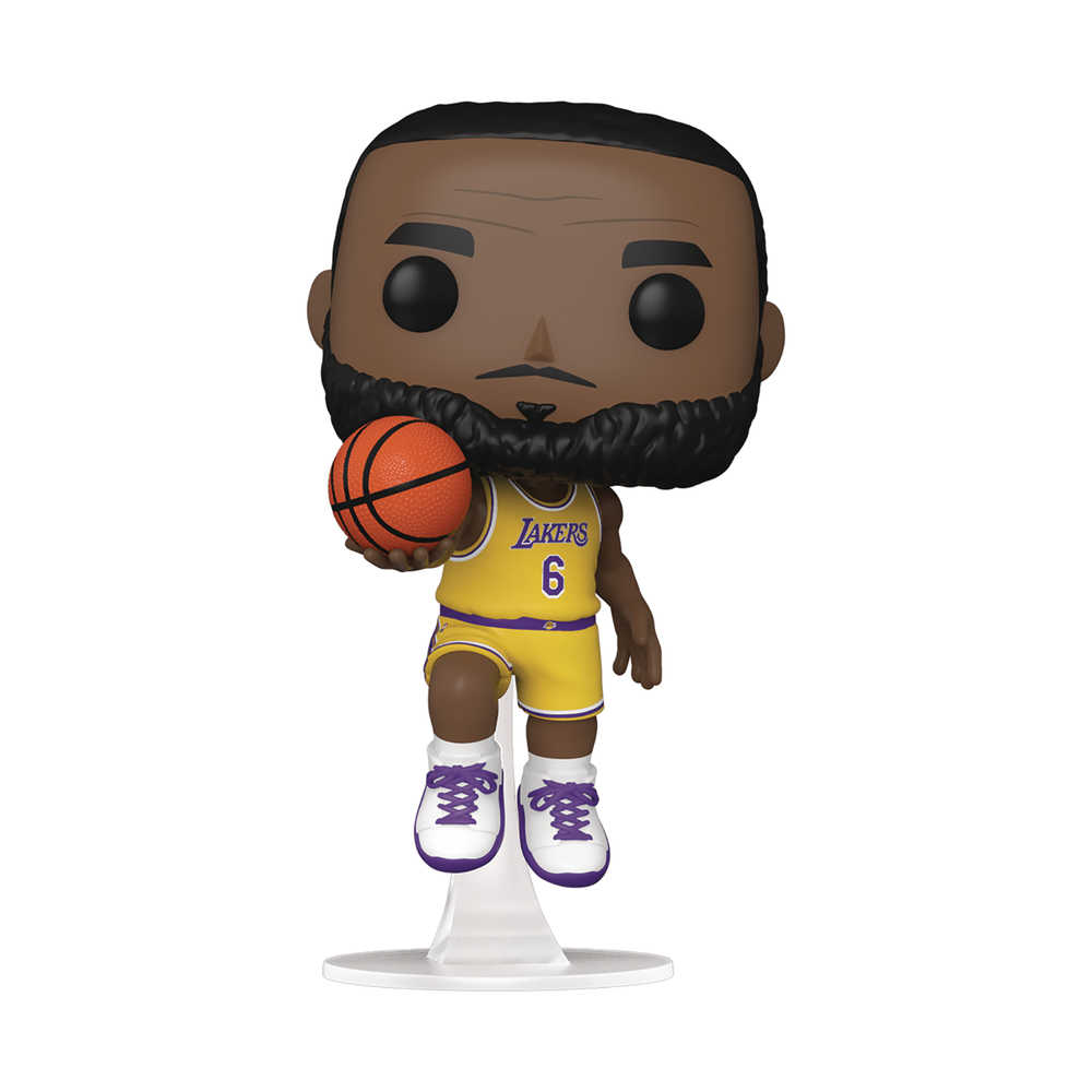 Pop! Basketball: NBA Los Angeles Lakers Lebron James #6 (Yellow Jersey) Vinyl Figure