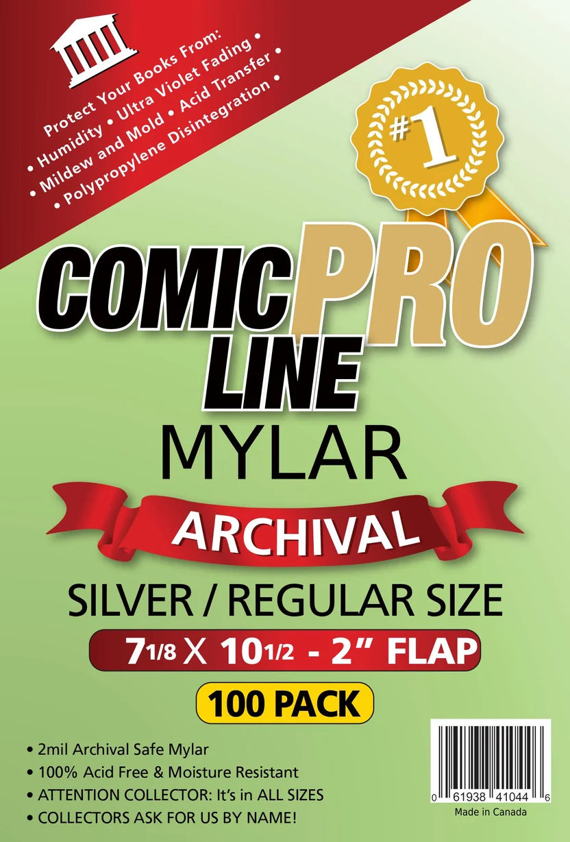 Comic Pro Line Mylar - Silver / Regular Size - 100 Pack