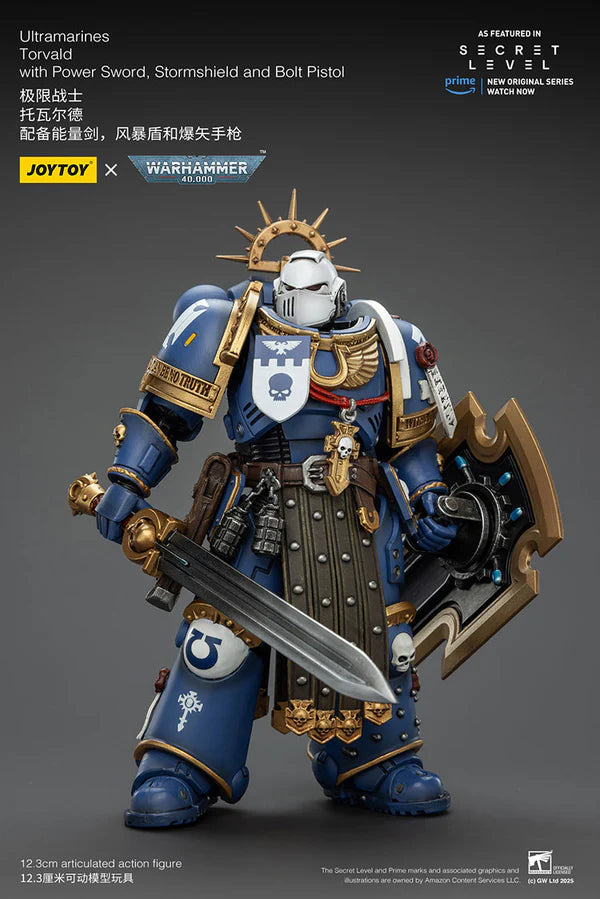 Ultramarines Torvald with Power Sword, Stormshield and Bolt Pistol