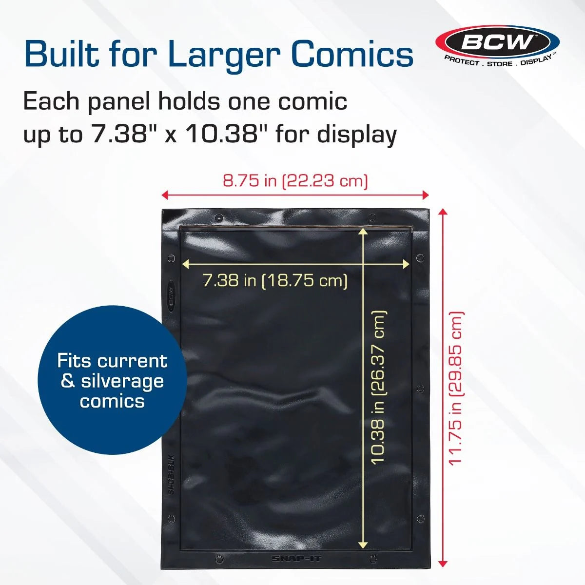 BCW Comic Book Snap-It: Display System - Black - 12 Pack