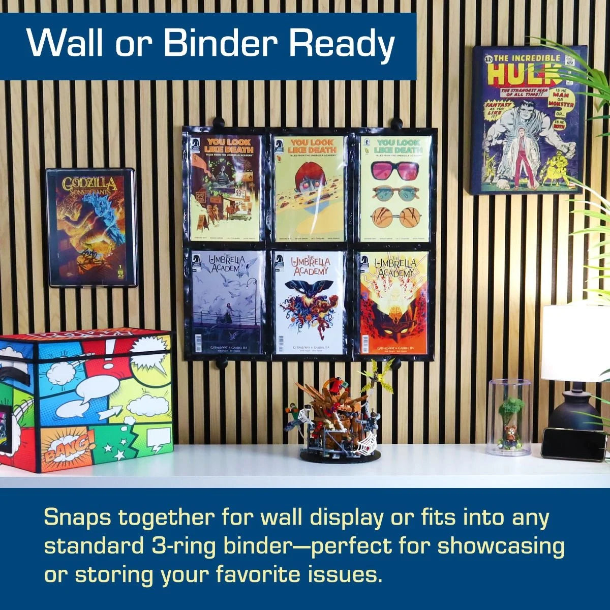 BCW Comic Book Snap-It: Display System - Black - 12 Pack