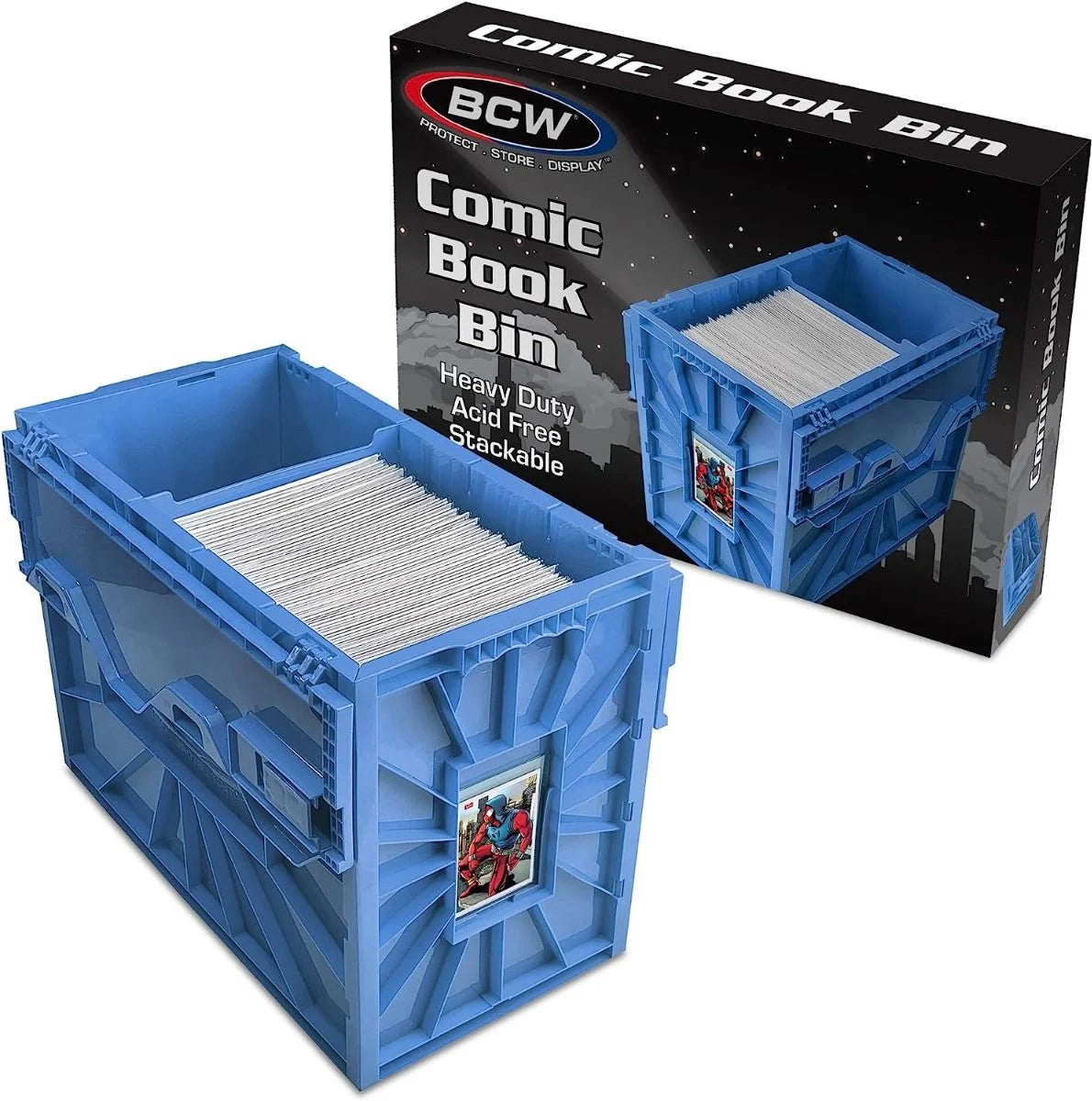 BCW Short Comic Book Bin - Blue
