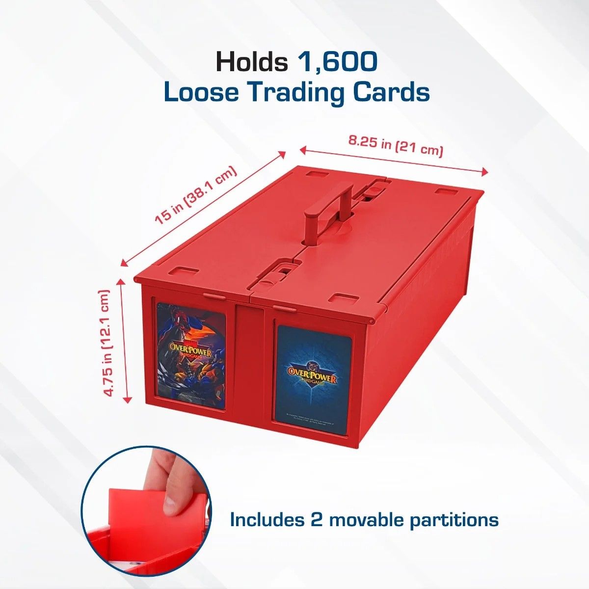 BCW Collectible Card Bin - 1600 CT - Red
