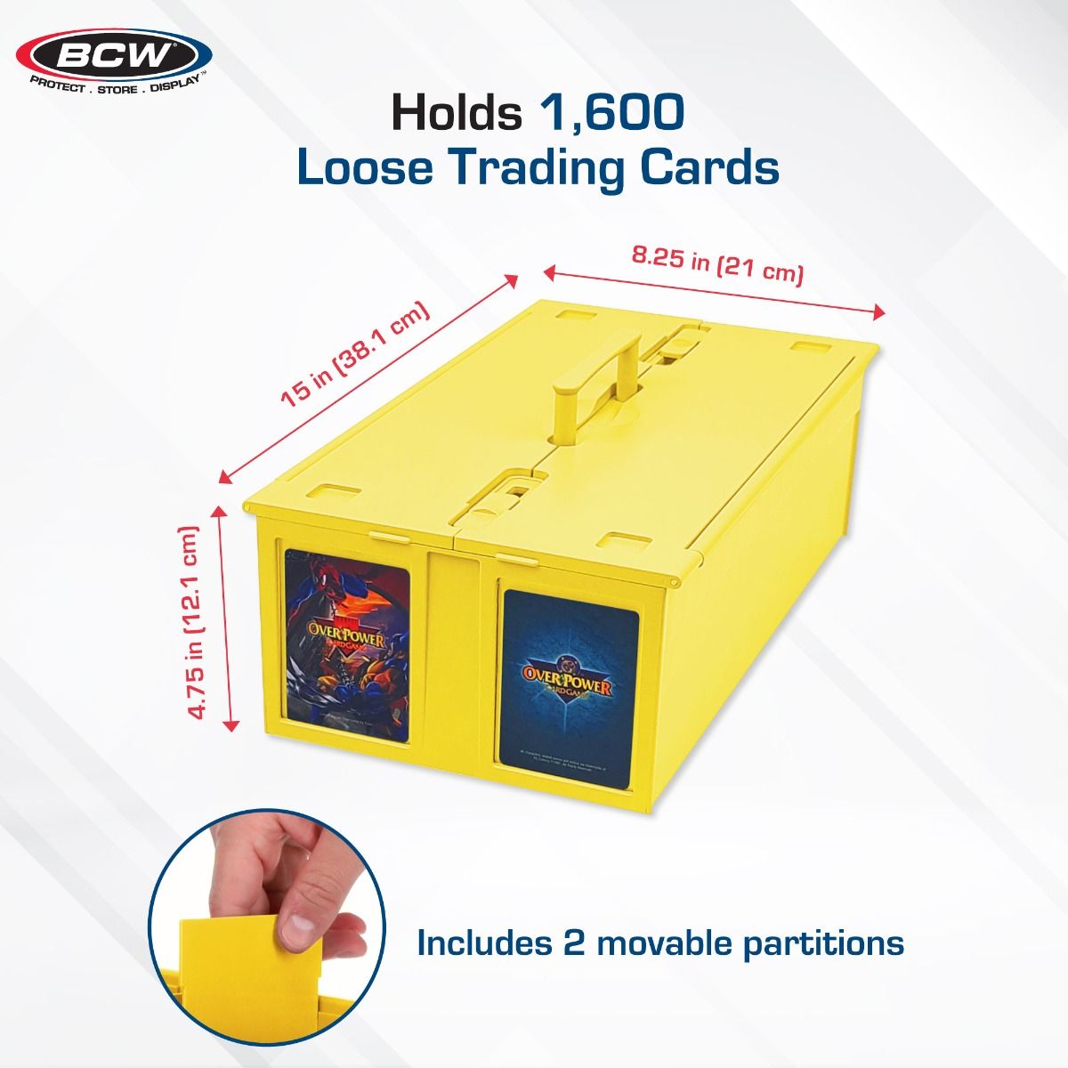 BCW Collectible Card Bin - 1600 CT - Yellow