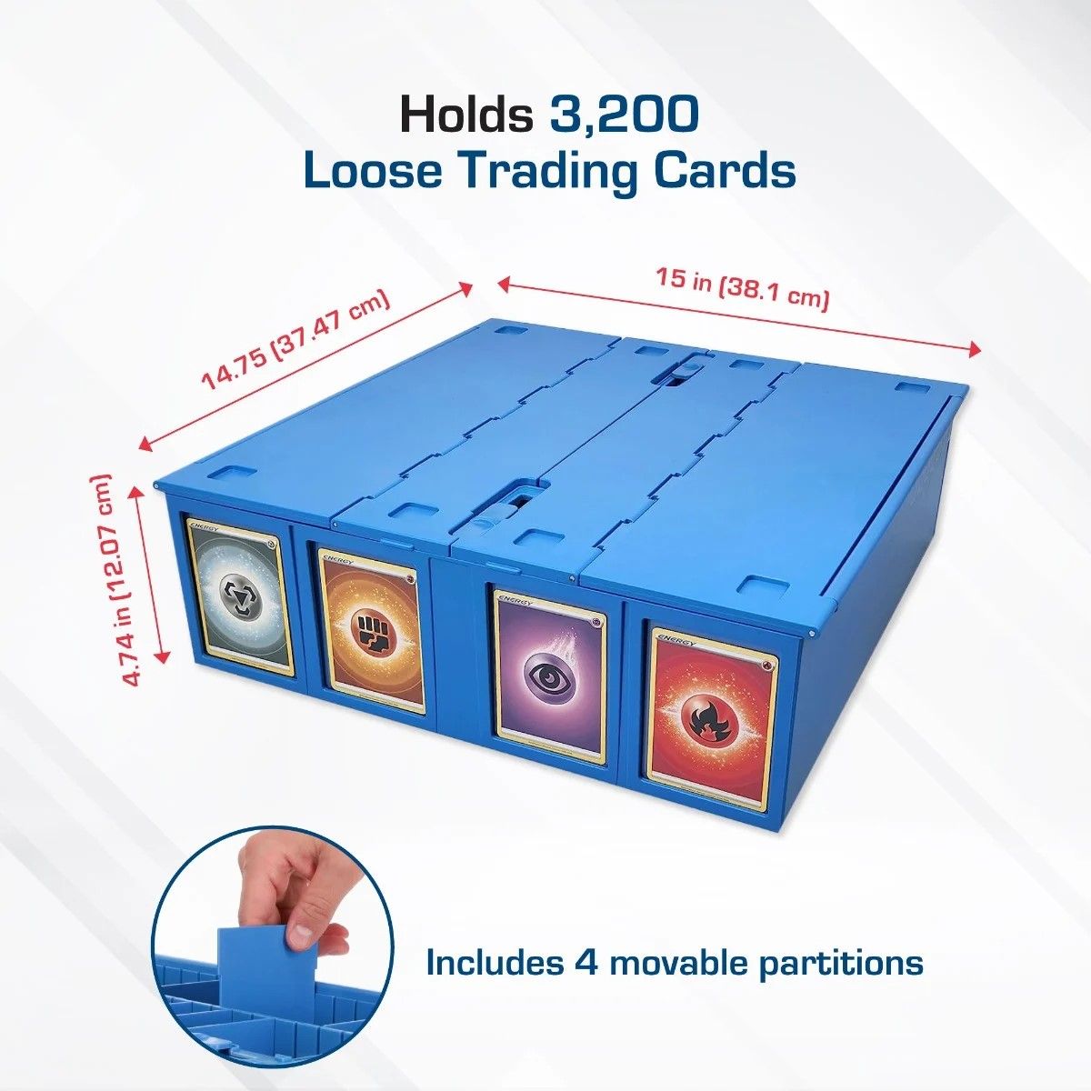 BCW Collectible Card Bin - 3200 CT - Blue