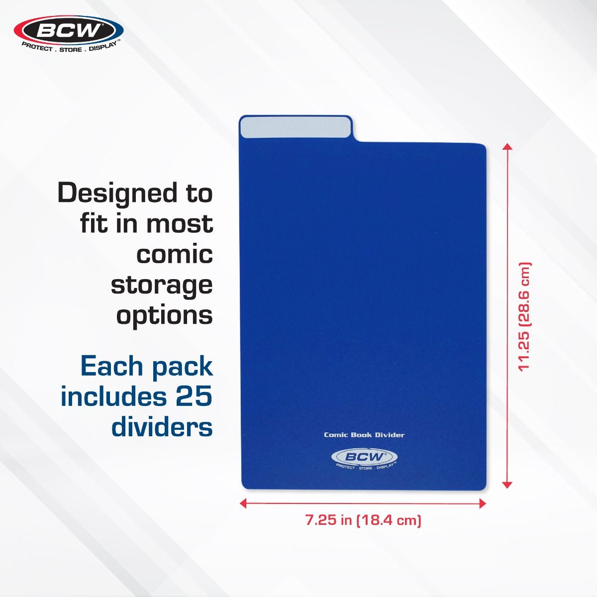 BCW Comic Book Dividers - Blue - 25 Pack