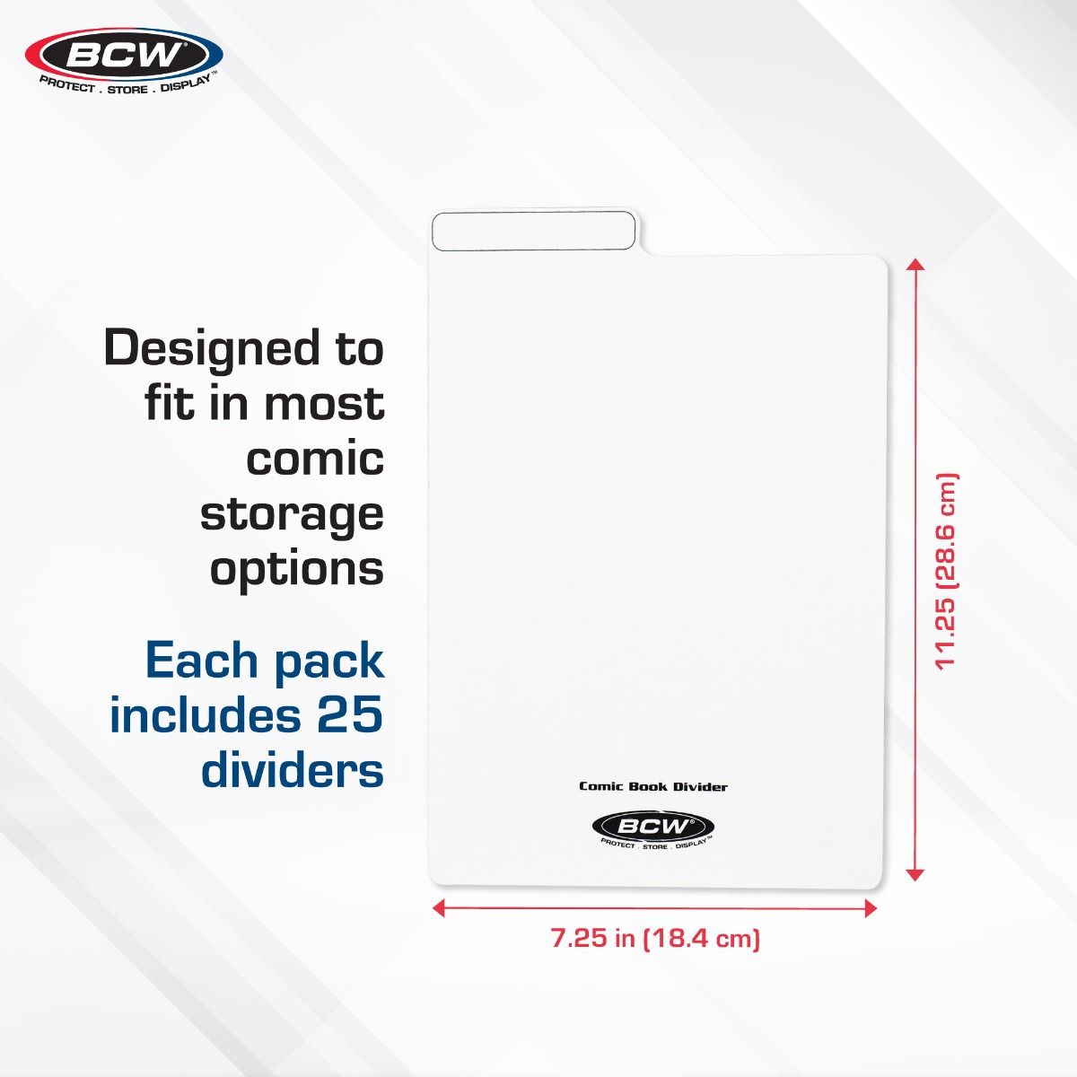BCW Comic Book Dividers - White - 25 Pack