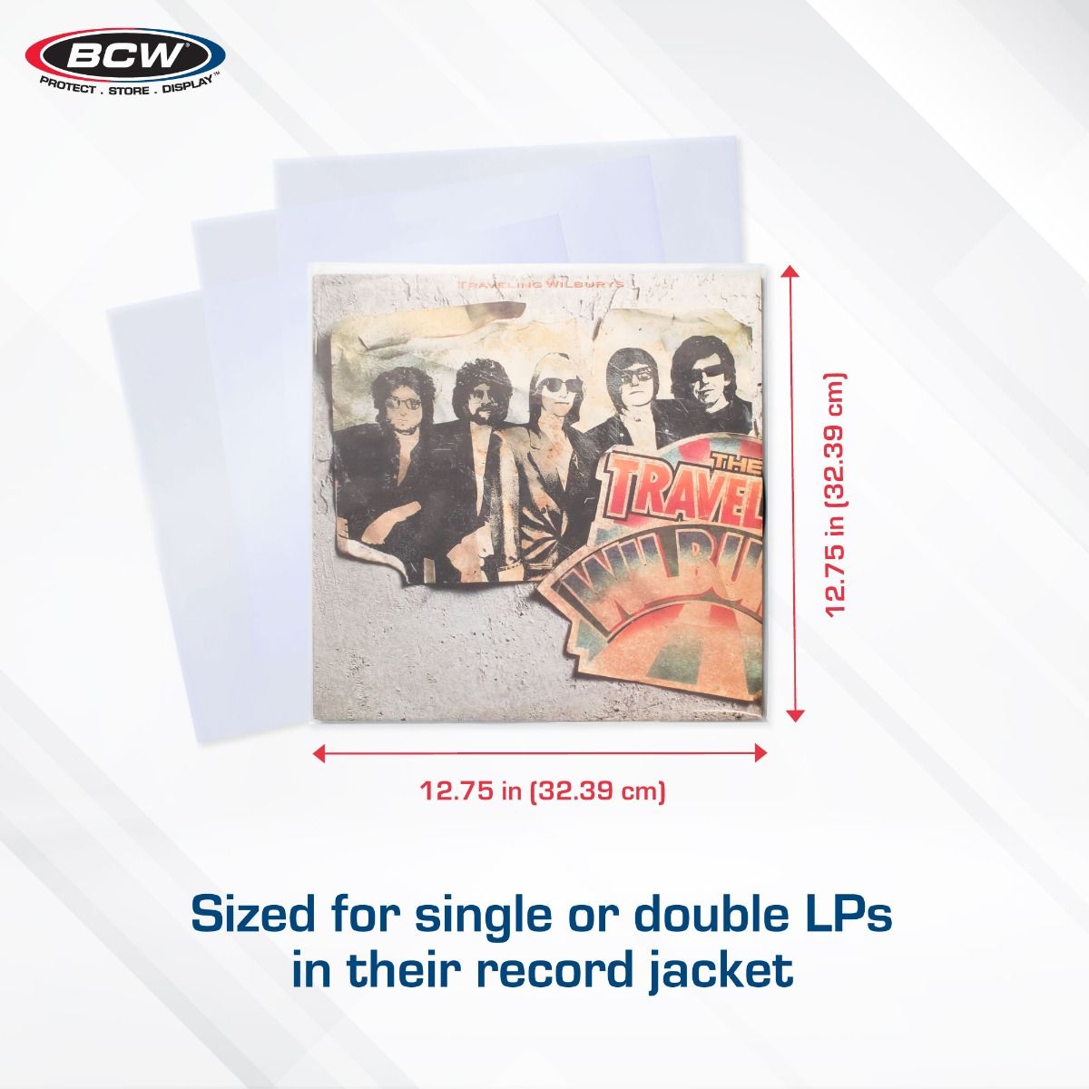 BCW 12-Inch Record Sleeves - Polyethylene - 100 Pack