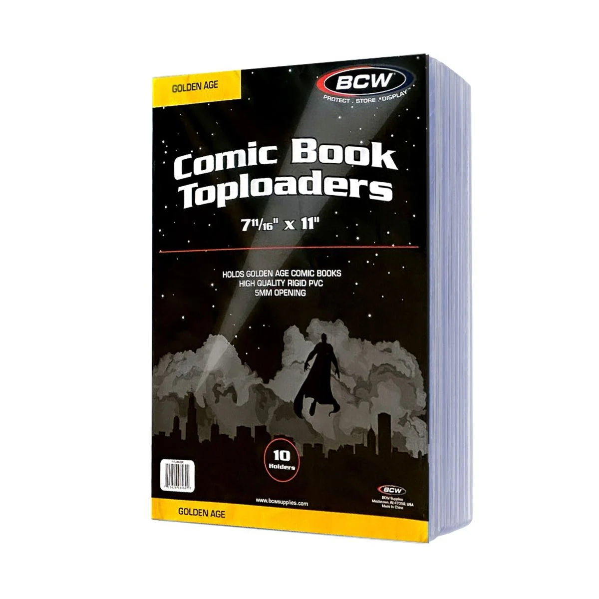 BCW Golden Age Comic Book Toploaders - 10 pack