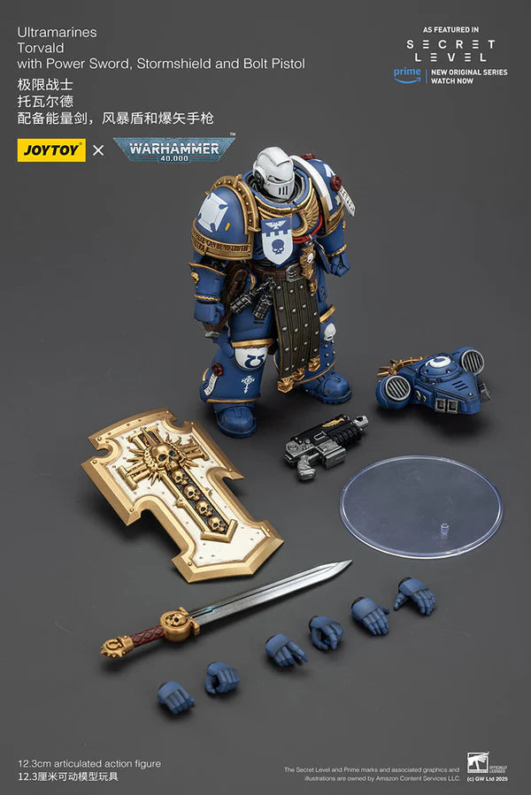 Ultramarines Torvald with Power Sword, Stormshield and Bolt Pistol