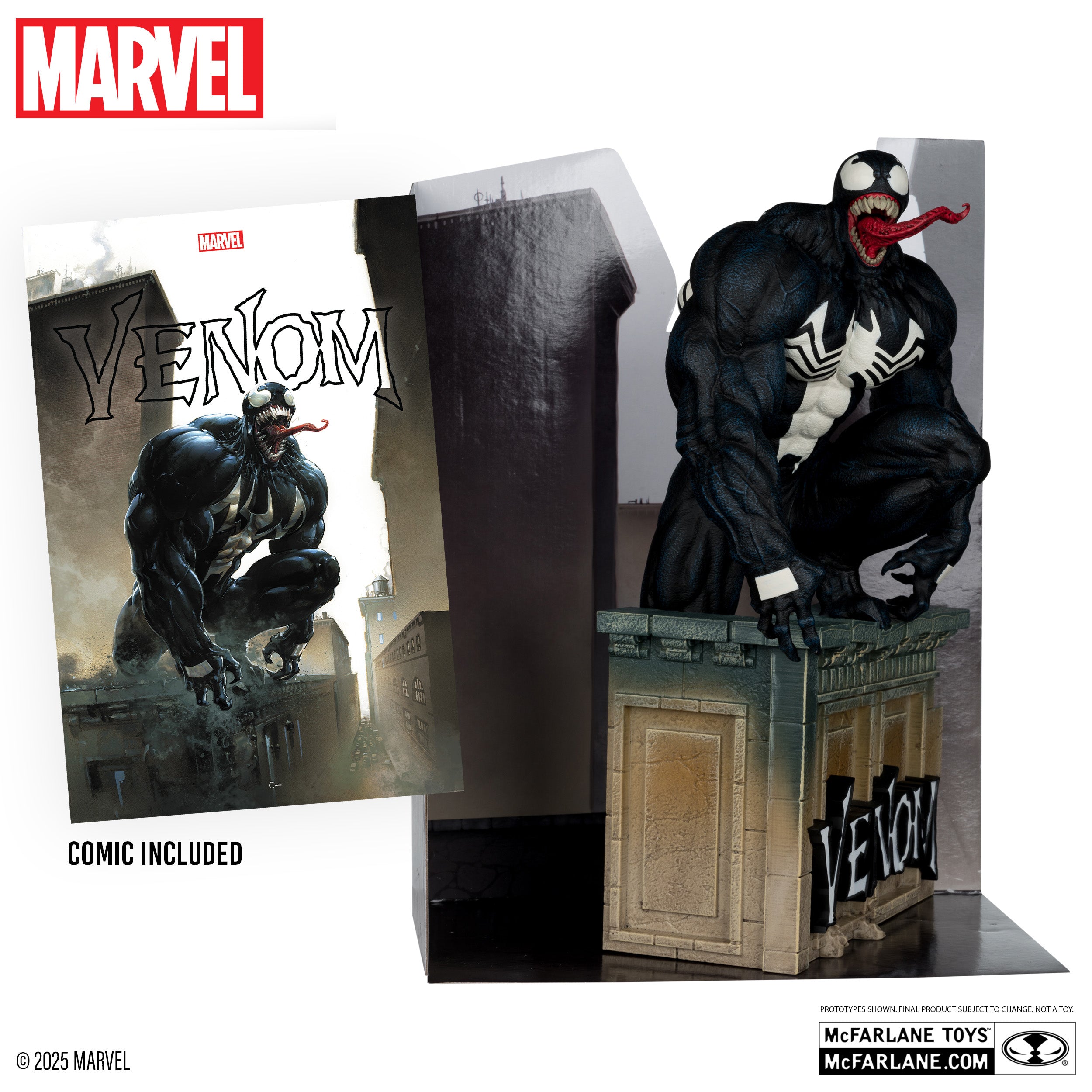 Venom 1:6th Scale Collectible with Scene & Comic (Venom #5)