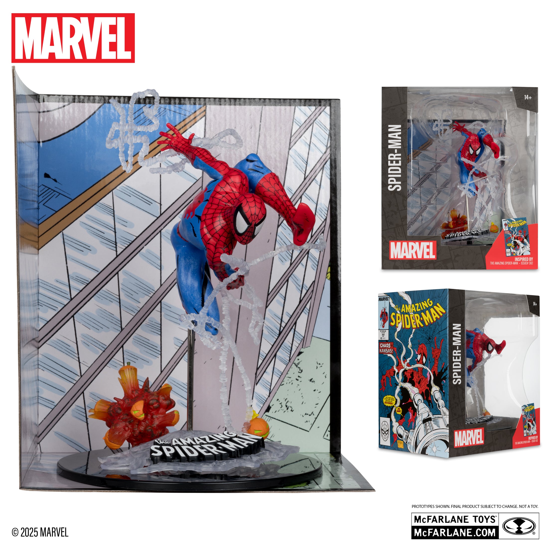 Spider-Man (The Amazing Spider-Man #302) 1:10th Scale Collectible Figure W/Scene