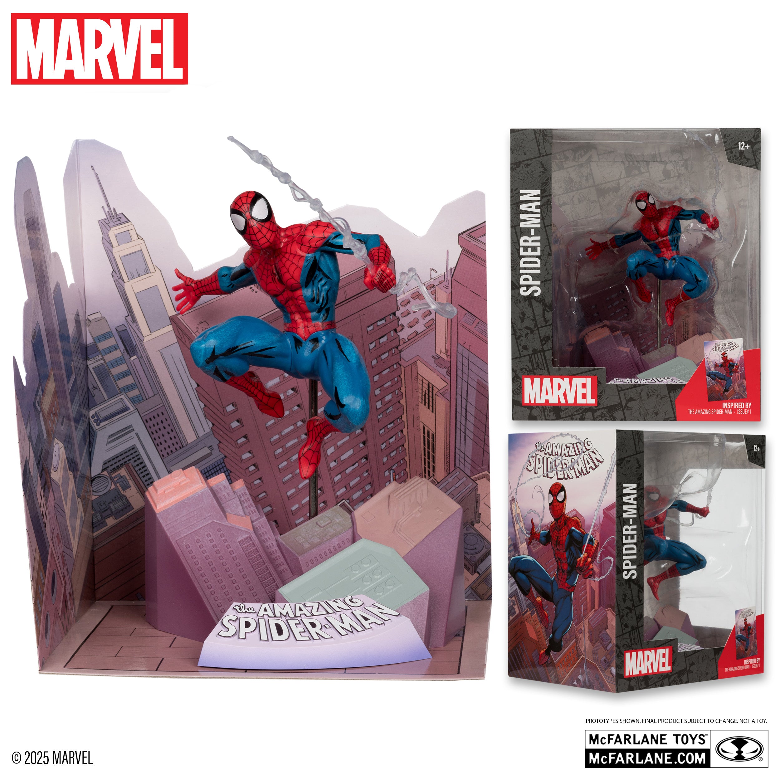 Spider-Man 1:10th Scale Collectible with Scene (The Amazing Spider-Man #1)