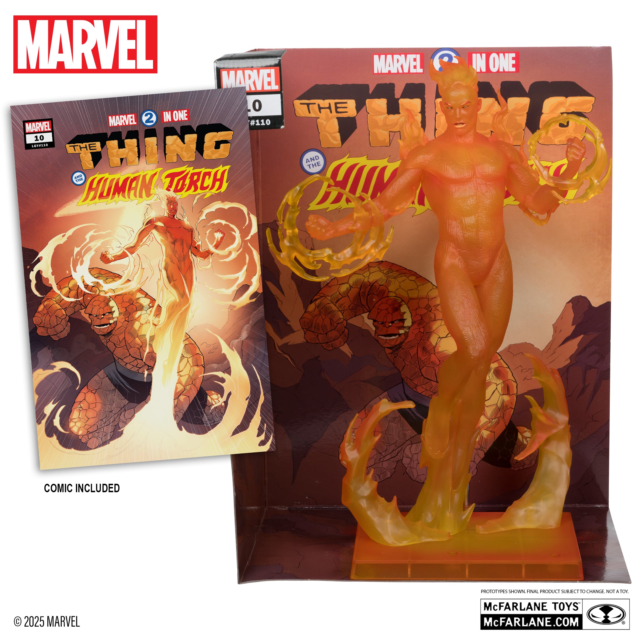 Human Torch 1:6th Scale Collectible with Scene (Marvel 2-in-One #10)