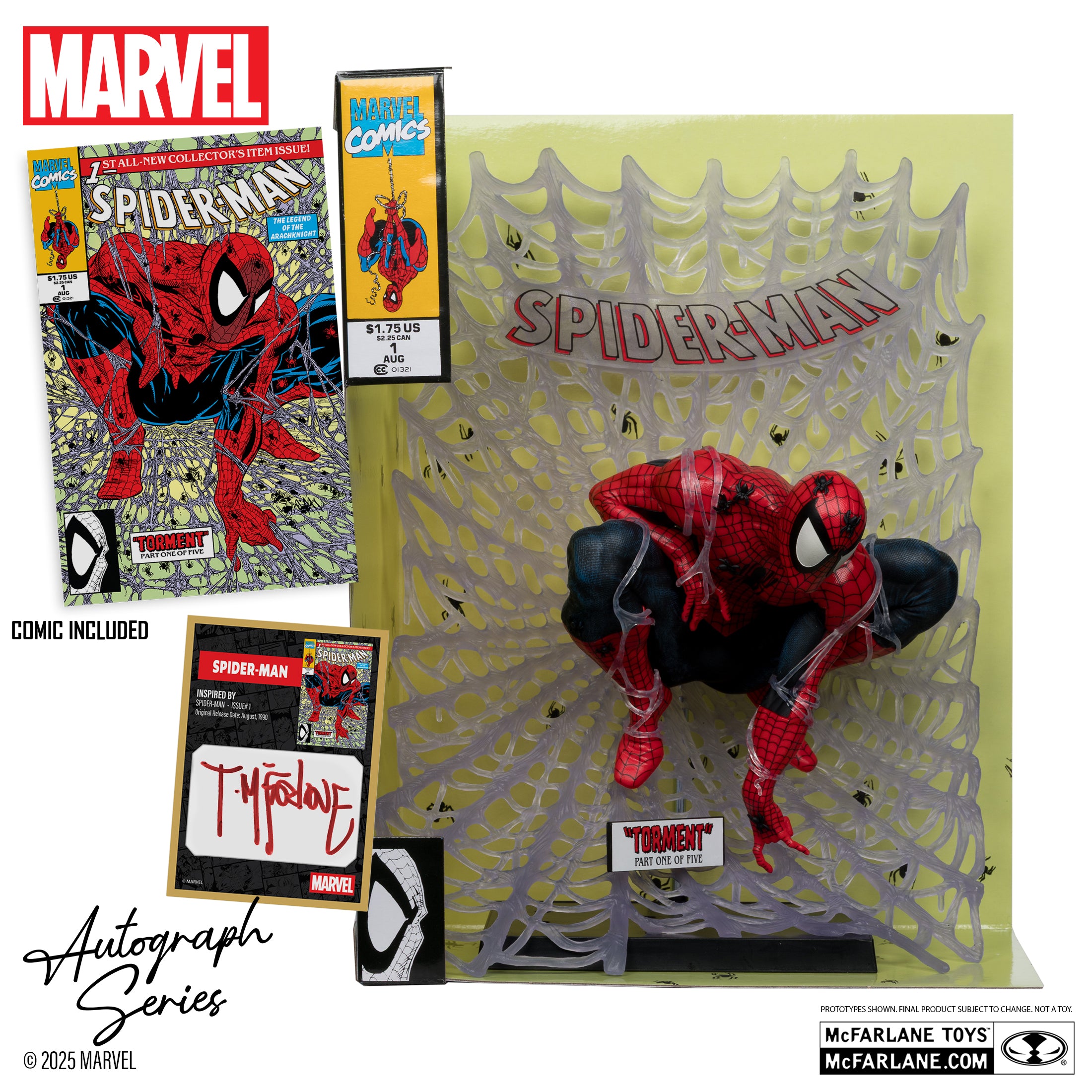 Spider-Man 1:6th Scale Collectible with Scene (Spider-Man #1) Autograph Series Gold Label