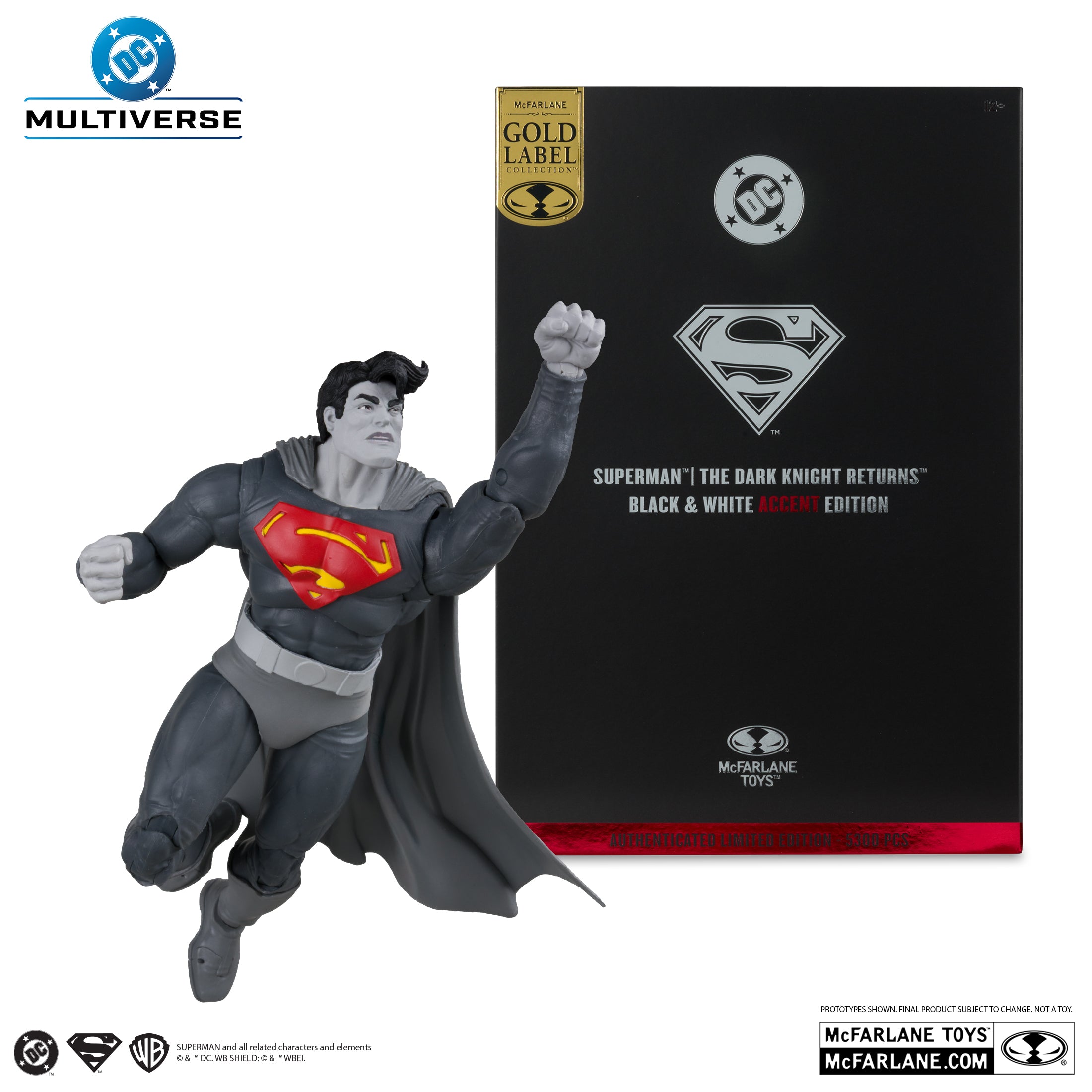 Superman (The Dark Knight Returns) Black & White Accent Edition Gold Label