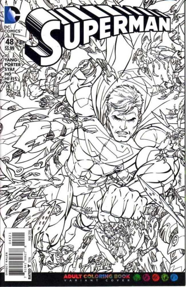 Superman #48 Adult Coloring Book Variant Edition