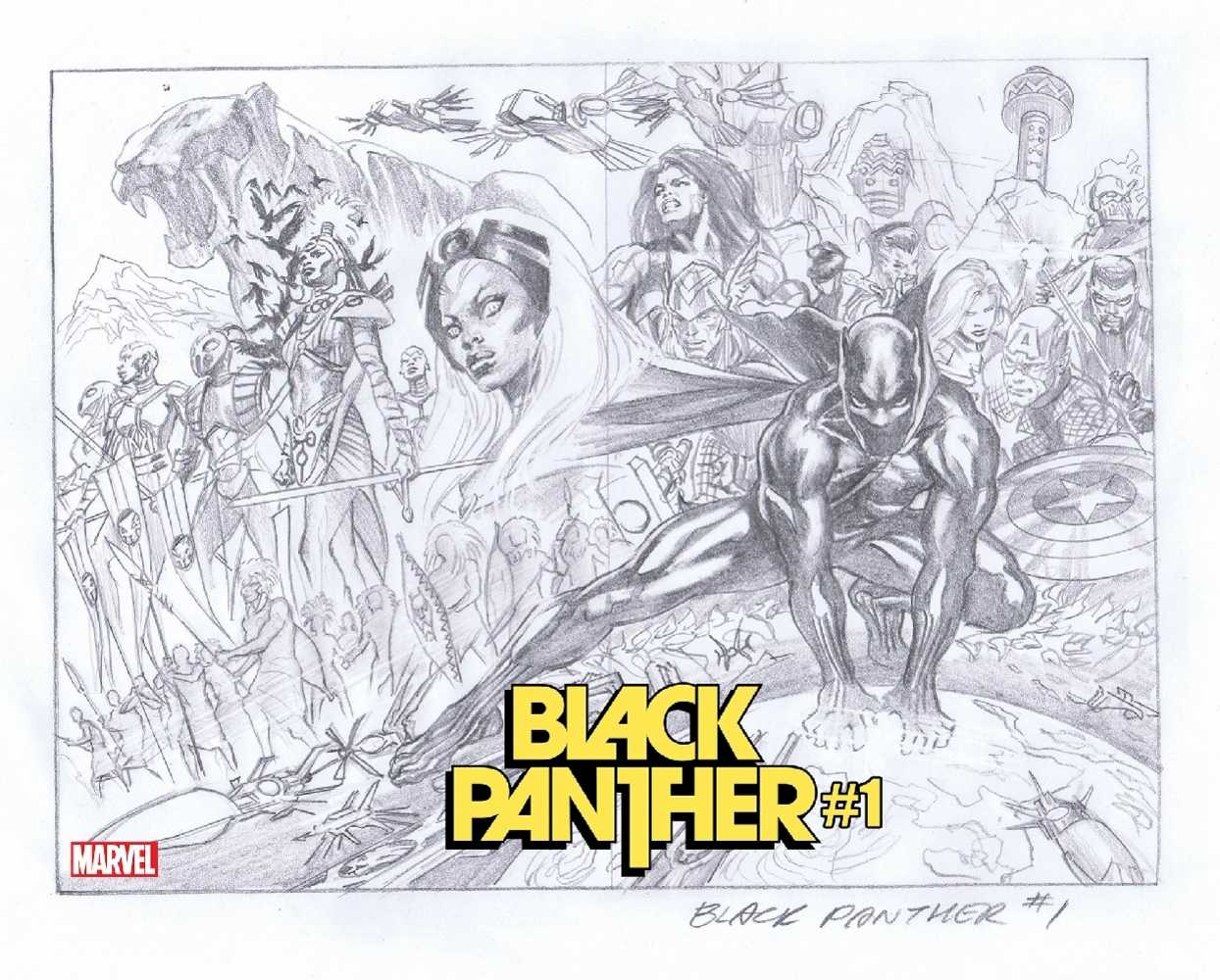 Black Panther #1 2nd Print Alex Ross Sketch Variant