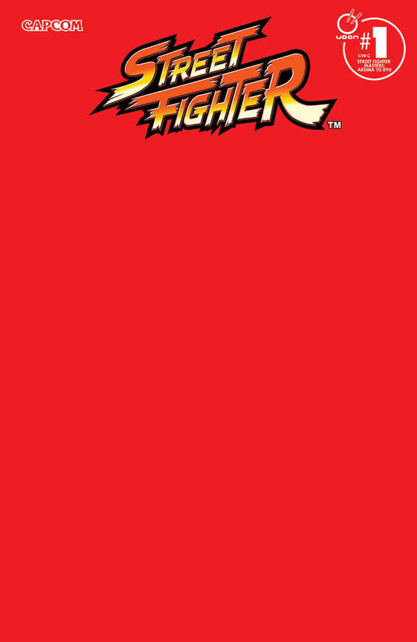 Street Fighter Masters: Akuma vs Ryu #1 Portada D Boceto en blanco rojo