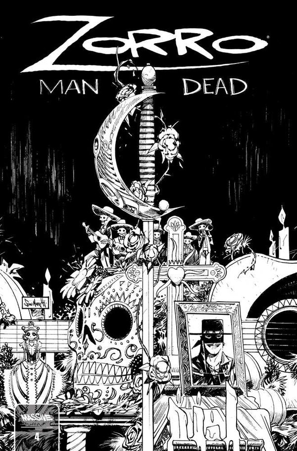Zorro Man Of The Dead #4 (Of 4) Cover B Murphy Black & White (Mature)