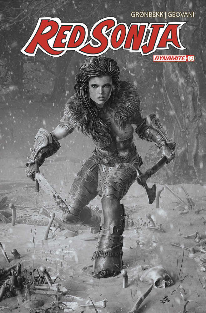 Red Sonja 2023 #9 Cover O 10 Copy Foc Variant Edition Barends Black & White
