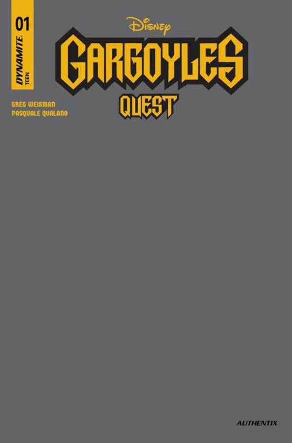 Gargoyles Quest #1 Cover K Foc Bonus Stone Grey Blank Authenti