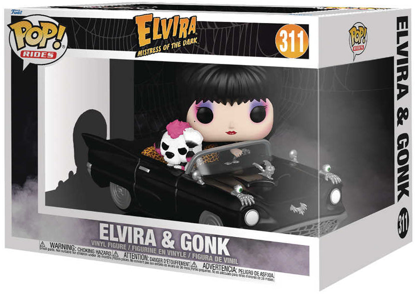 Pop! Rides: Elvira Mistress of the Dark Elvira & Gonk in Macabre Mobile Super Deluxe Vinyl Figure