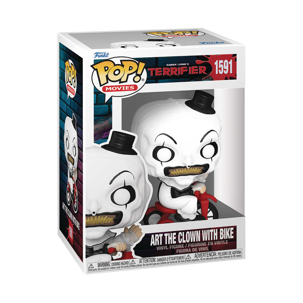 Pop Movies Terrifier Art The Clown With Bike Vinyl Figure