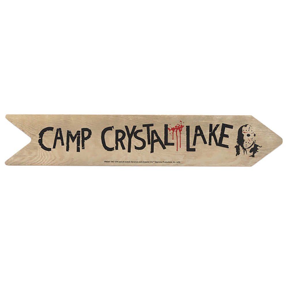 Friday 13th Camp Crystal Lake 16.5in Wood Sign