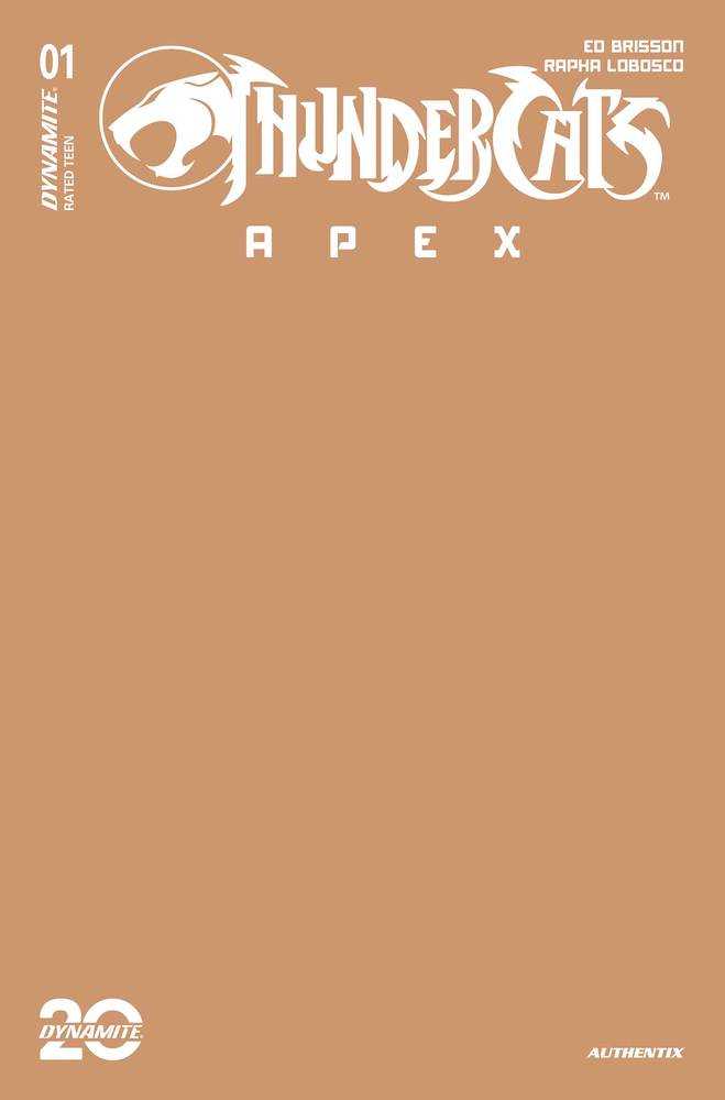 Thundercats Apex #1 Cover Y Foc Tan Blank Authentix