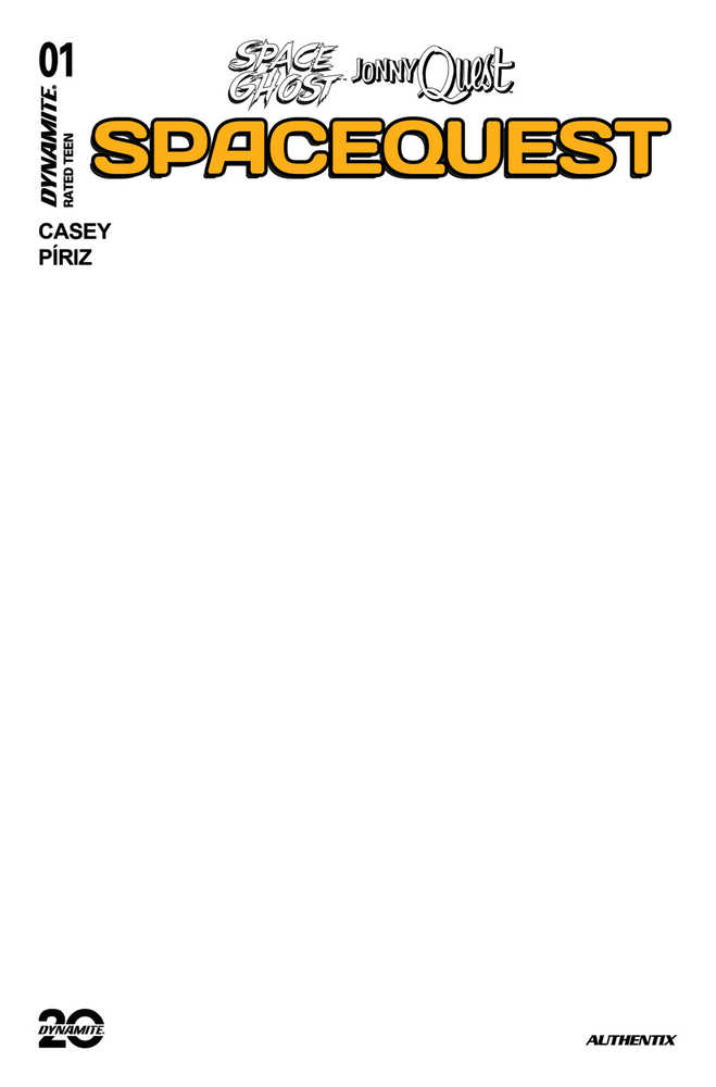 Space Ghost Jonny Quest Space Quest #1 Cover H Blank Authentix