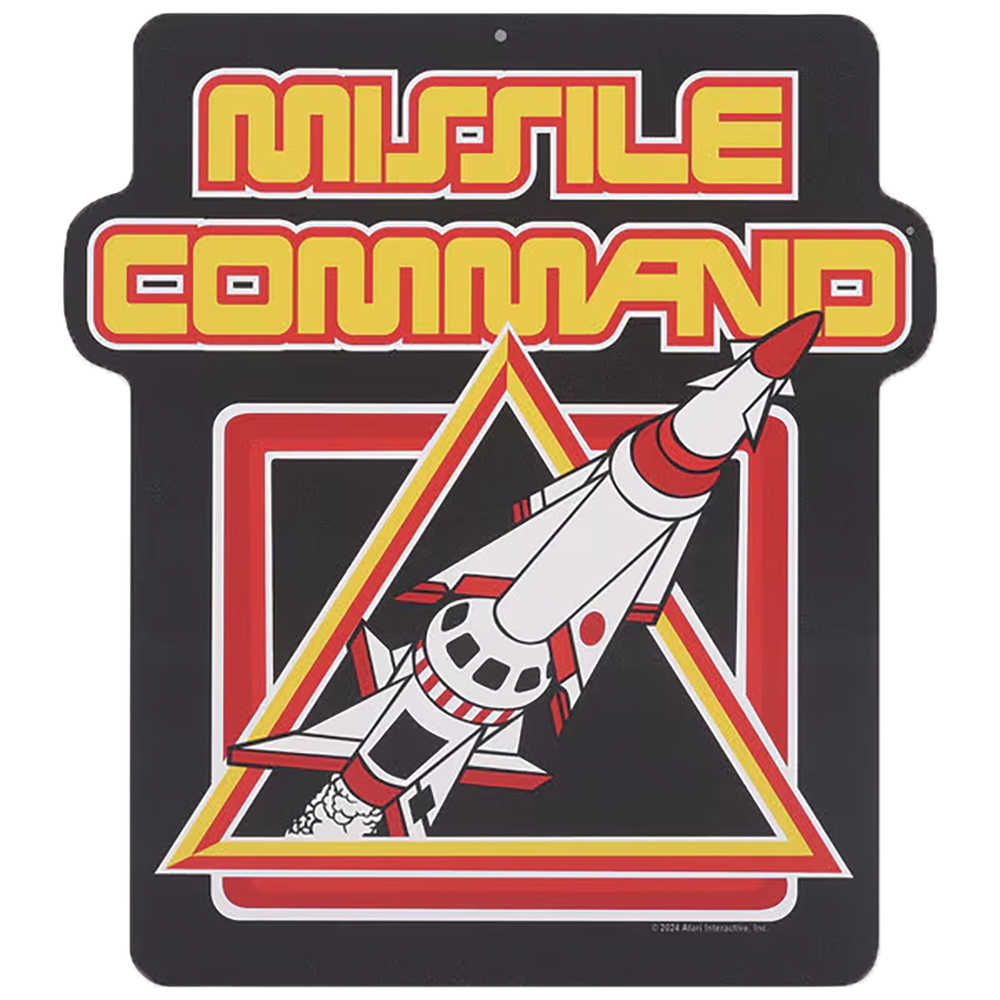 Atari Missile Command Logo 11in Metal Sign