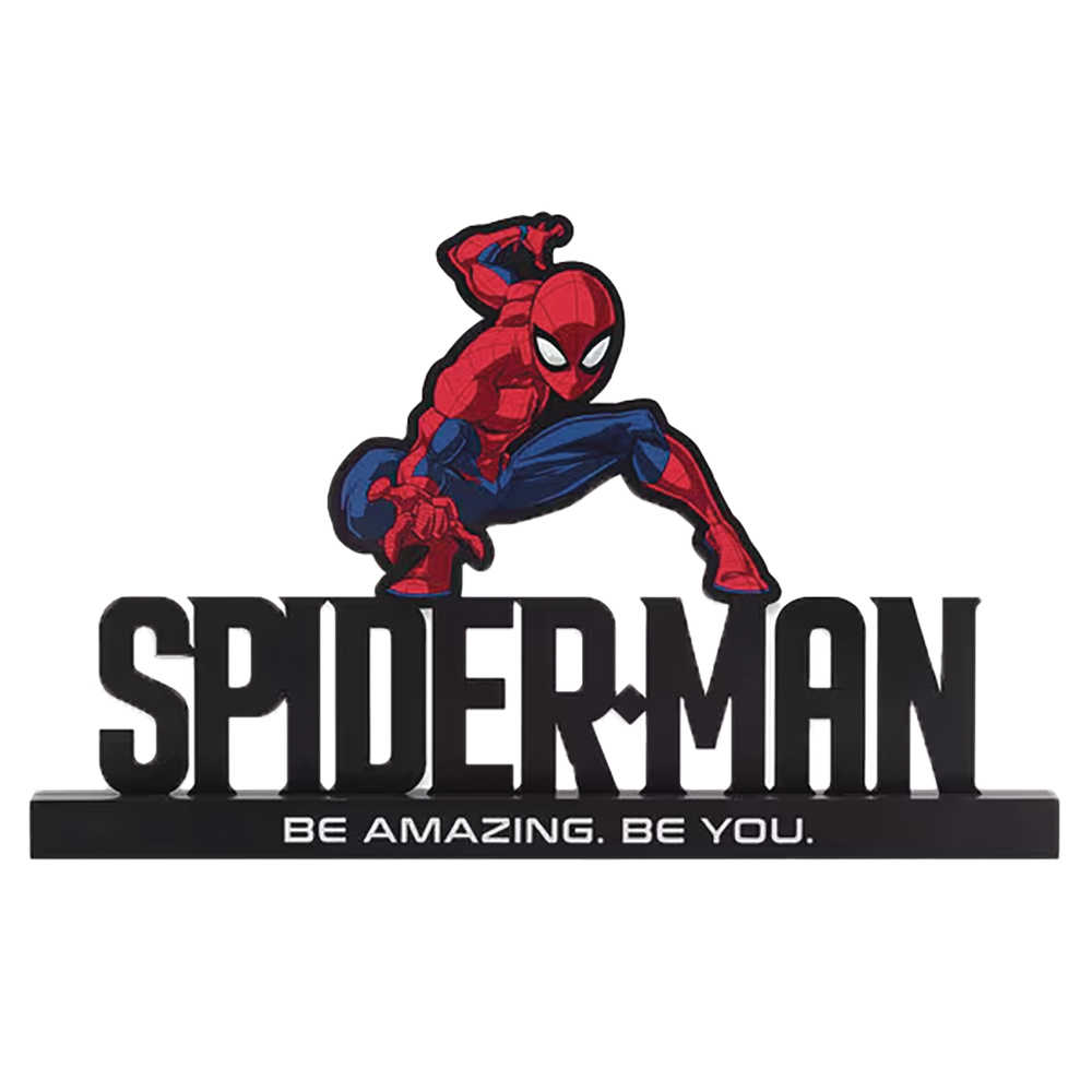 Marvel Spider-Man Metal On Wood Base Tabletop Decor