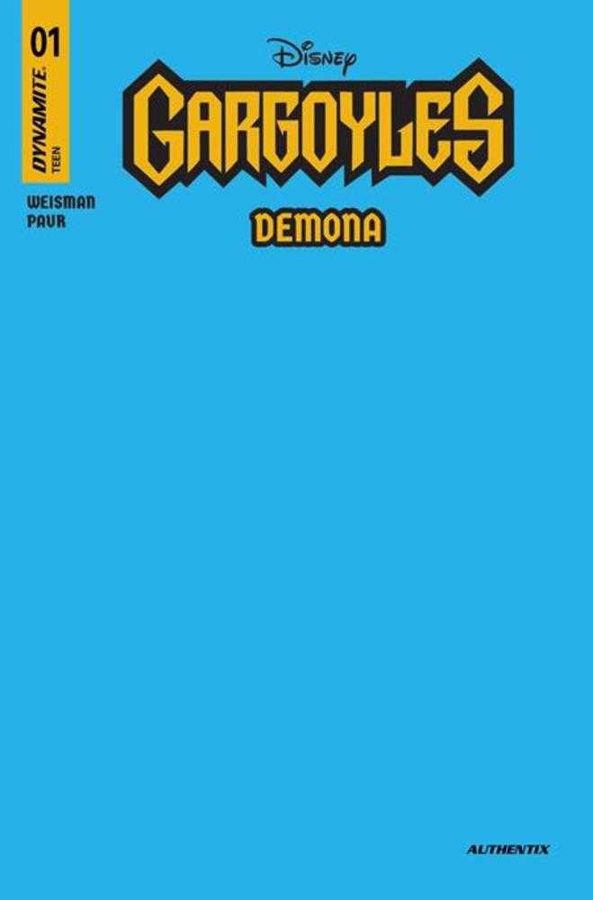 Gargoyles Demona #1 Cover T Blue Blank Cover Authentix Foc Bonus Variant